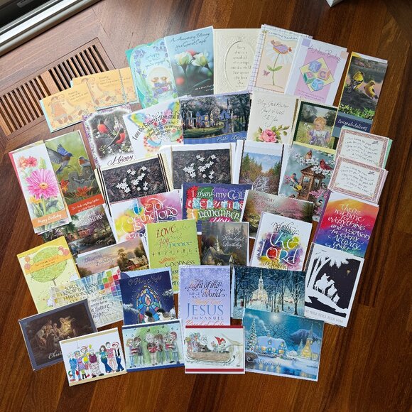 42 Assorted Christian Greeting Cards - NEW - Picture 1 of 7